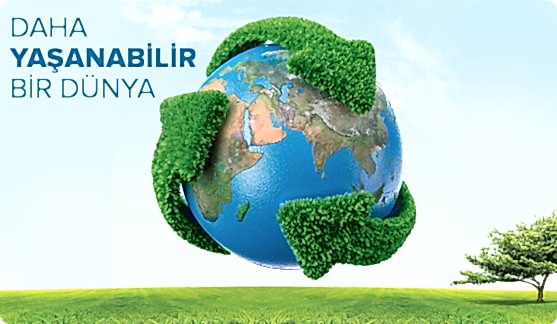 Yeşil bitkilerle kaplı dünya, daha yaşanabilir bir dünya vurgusunu simg loading=