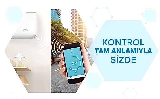 Klimayı, tamamen sizin anlayacağınız şekilde, telefonla kolayca kontrol edebilirsiniz.