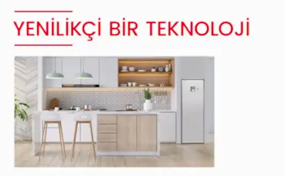 son derece modern, ferah, açık renk ve büyük bir mutfak var.